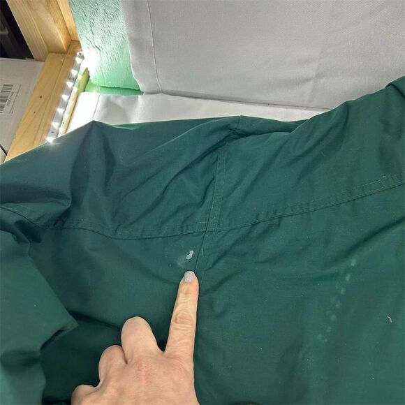 Pacific Trail Mens Green Windbreaker Jacket Size M Mid-Length Raincoat Lined - Picture 7 of 12